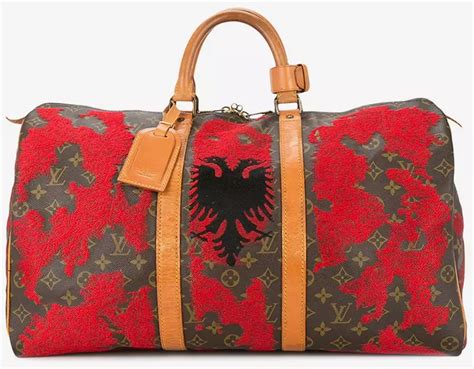 lv bag with albanian flag